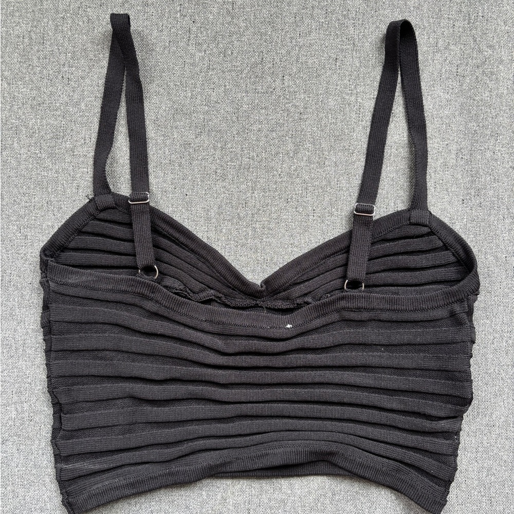 Glassons Black Bandage Crop Top - Picture 2 of 7